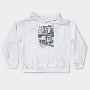 Venice Italy Vintage style poster Kids Hoodie